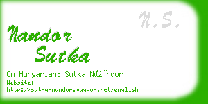 nandor sutka business card